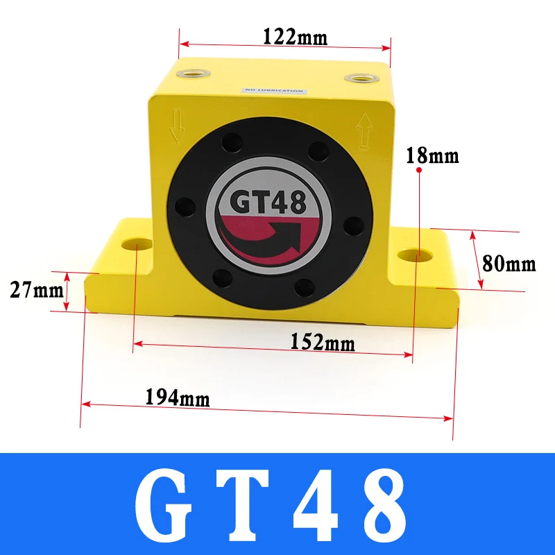 GT4, GT6, GT8, GT10.. промышленный пневматический вибратор осциллятор воздушный роторный турбо-вибратор Feidiwa Тип - Цвет: GT48