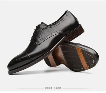 

Men's Leather Shoes Wear Leather Shoes Men's Lace-up Pointed Toe Zapatos Wedding Wear De Hombre Luxury Style Business Formal