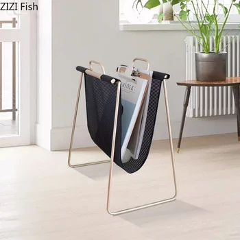 

Nordic Bookcase Metal Bookshelf Iron Magazine Holder Gold Book Rack File Book Organizer Shelves Home Decoration Accessories