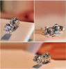 With Certificate 100% Original 925 Sterling Silver Stud Earrings Natural 6/8mm Gemstone Zirconia Diamond Earrings For Women ► Photo 3/6