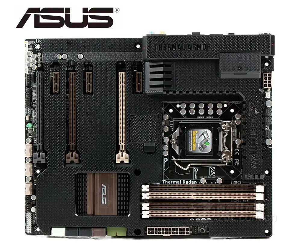 ASUS SABERTOOTH Z77 оригинальная материнская плата для INTEL DDR3 LGA 1155 USB3.0 платы 32 Гб б/у