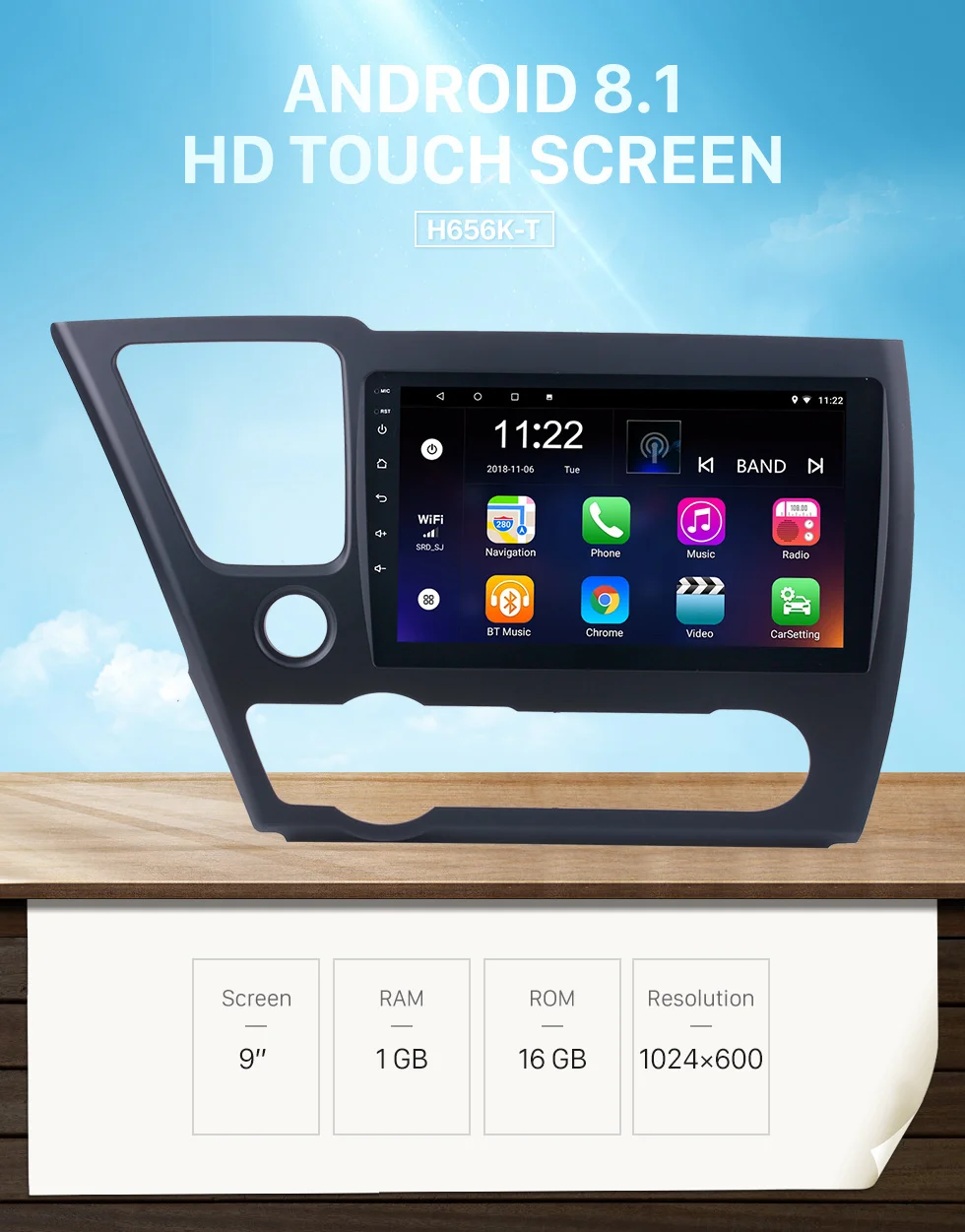 Excellent Seicane 9 inch Head Unit Player Android 9.0 GPS Car Radio For 2014 2015 2016 2017 Honda Civic Support Steering Wheel Control 0