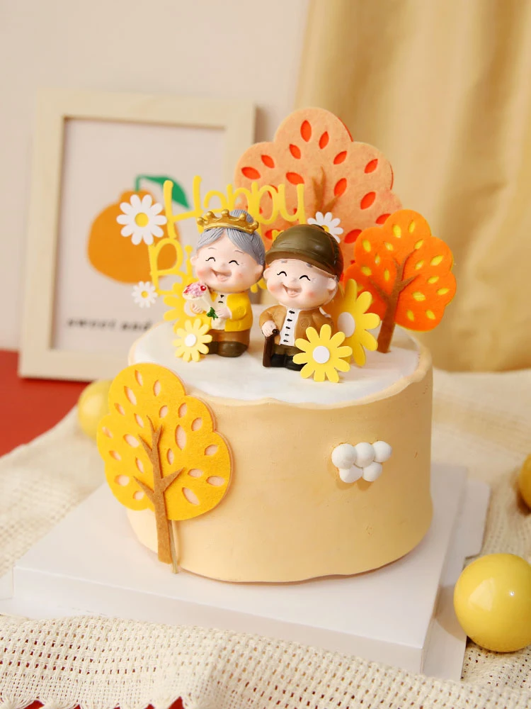 Cake Topper per nonno nonna longevità famiglia decorazioni per torte di  compleanno regali d'amore - AliExpress