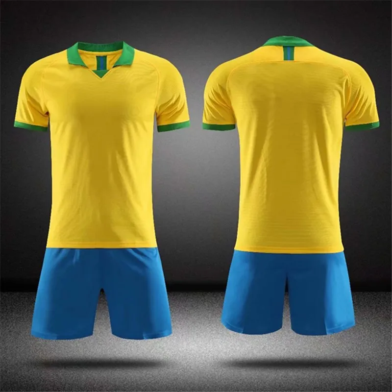 Футбольные футболки с короткими рукавами для мальчиков; Survetement; детские спортивные костюмы; детские футбольные комплекты по индивидуальному заказу; Униформа; Бесплатные Носки - Цвет: CAMEL