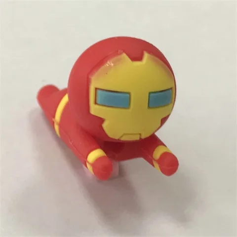 Серия супергероев, милая защита для кабеля "укус" для iPhone, USB зарядное устройство, устройство для сматывания проводов, органайзер для кабеля, Мультяшные кусачки, новинка, игрушки - Цвет: Серый