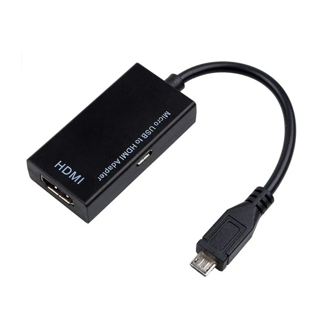 Новинка 2019 г. переходник с Micro USB на HDMI штекер гнездо 1080P HD для MHL устройства