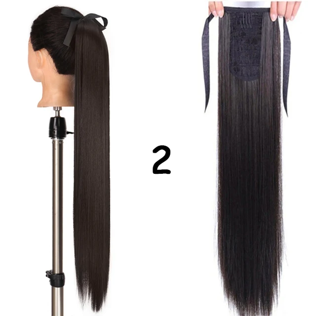 Corn Wavelength Ponytail Synthetic Fake Bandage Hair Extension Black-tailed Blond Girl Heat-resistant Ladies Special Extra Long T1B/350