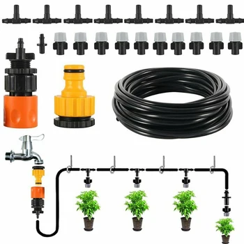 

15 M Irrigation Humidification Nursery Cooling System Garden Atomization Water Removable Mist Sprinkler Kit DIY Anti Clog