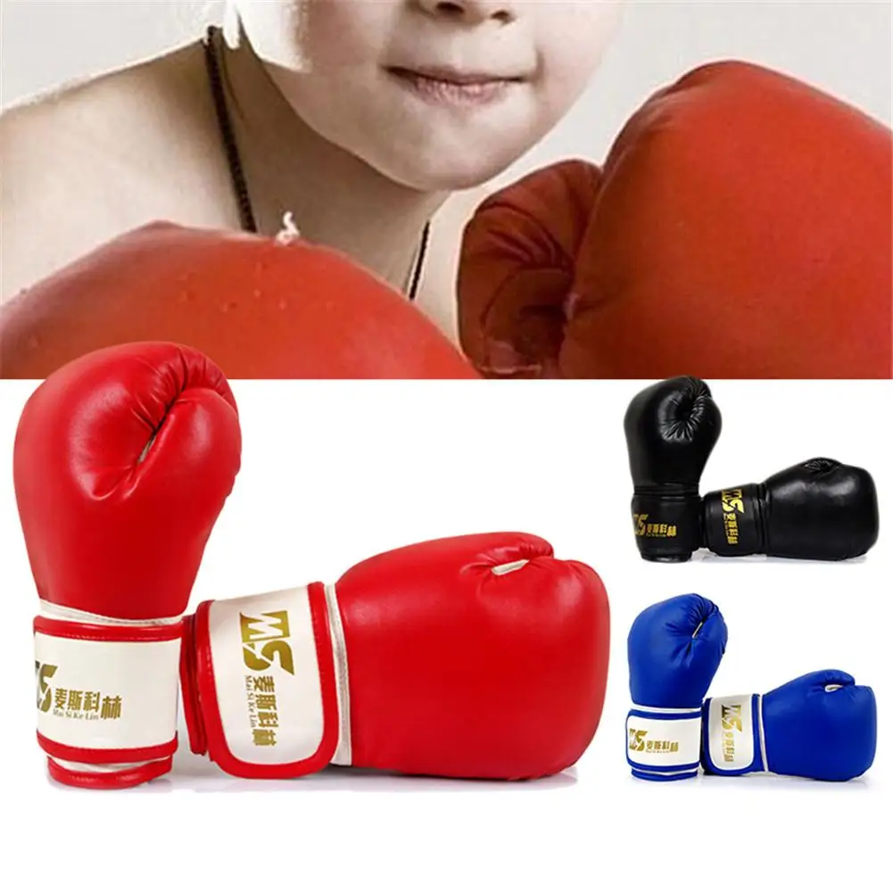 

Kids Children Boxing Gloves Professional PU Leather Kick Boxing Gloves Karate Muay Thai MMA Boxing Gloves Boxe De Luva Mitts