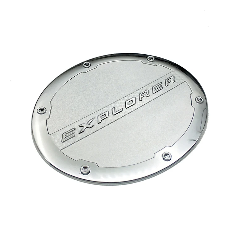 Car Styling Stickers ABS Chrome Fuel Tank Cover Oil Gas Cap Trim For NEW Ford Explorer
