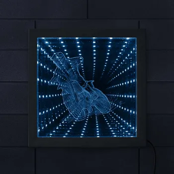 

Motorcross Biker LED Infinity Mirror Frame Endless Space Motorcycle Racer molduras Tunnel Vision Light Luminaria Wall Table Lamp