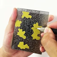 AJ0088 Stainless Steel Military Nodel Forest Desert Camouflage Cover Paper Cutting Mat 1/72  1/100 90x50mm 1