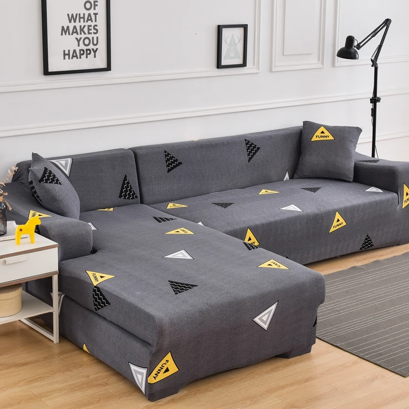 Стрейч печатных чехлы для диванов спандекс анти-грязный Защитная чехол для дивана чехлов для 1/2/3/4-сиденье угловой диван крышка - Цвет: C22