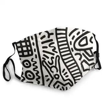 

Keith Haring Doodles Non-Disposable Face Mouth Mask Printed Anti Dust Protection Cover Respirator
