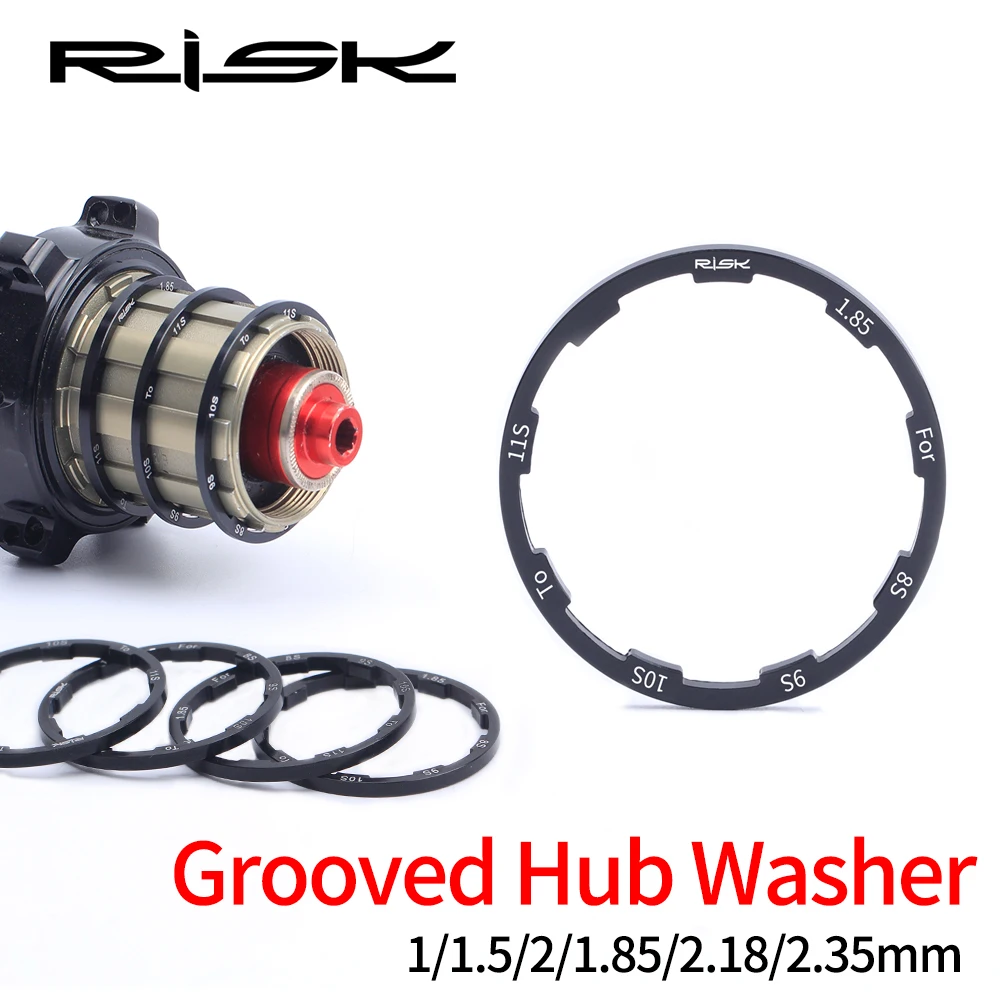 Lightweight Bicycle Hub Spacers Mtb Grooved Design Hub Washer For Hg Cassettee Hub,1/1.5/2/1.85