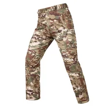 Зимние мягкие камуфляжные военные брюки из кожи акулы, мужские водонепроницаемые теплые тактические брюки из флиса, ветрозащитные армейские брюки