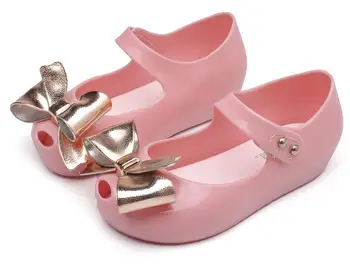 

Sandals Baby Girls Mini Plating Bowtie Shoes Jelly Shoe Girl Non-slip Kids Toddler Beach Sandals Cut Toddler Sandals for Girls