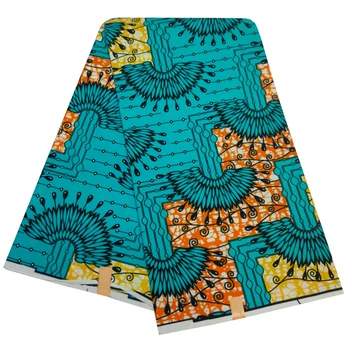 

100% polyester beautiful African wax printed fabrics soft wax ankara Dutch java