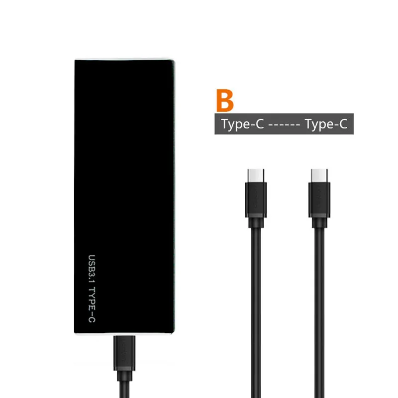 USB-C M.2 NVME SSD NVME корпус USB 3,1 type-c GEN2 M.2 SSD корпус до 10 Гбит/с для 2230-2280 M.2 NVME SSD жесткий диск M ключ