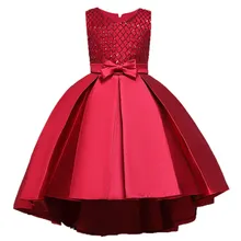 Праздничное платье принцессы для девочек, свадебное кружевное платье с цветочным узором для девочек детская одежда на день рождения и год 3, 4, 5, 6, 7, 8, От 9 до 14 лет