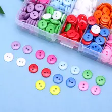 500 шт, 500 шт, 10 мм/0,39 дюйма, круглые полимерные мини-пуговицы, яркие цвета, для шитья, скрапбукинга, для одежды, сделай сам, одежда, кукла для дома, ручная работа