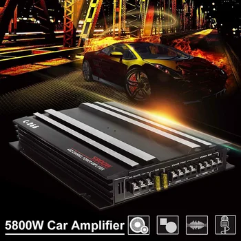 

5800W Aluminum Alloy Car Amplifier Multichannel Powerful Car Audio Amplifier Vehicle Power Stereo Amp Car Sound Amplifiers