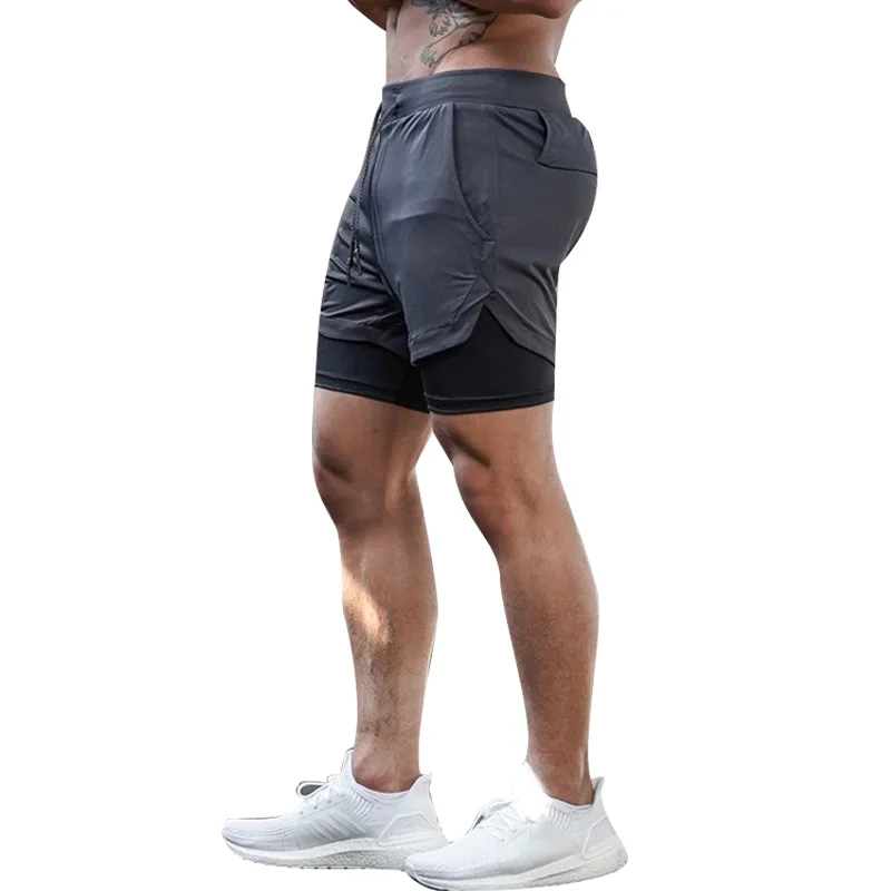 Pantaloncini Sportivi Due Strati Uomo/Donna – Shorts Comodi per Allenamento e Attività Sportive