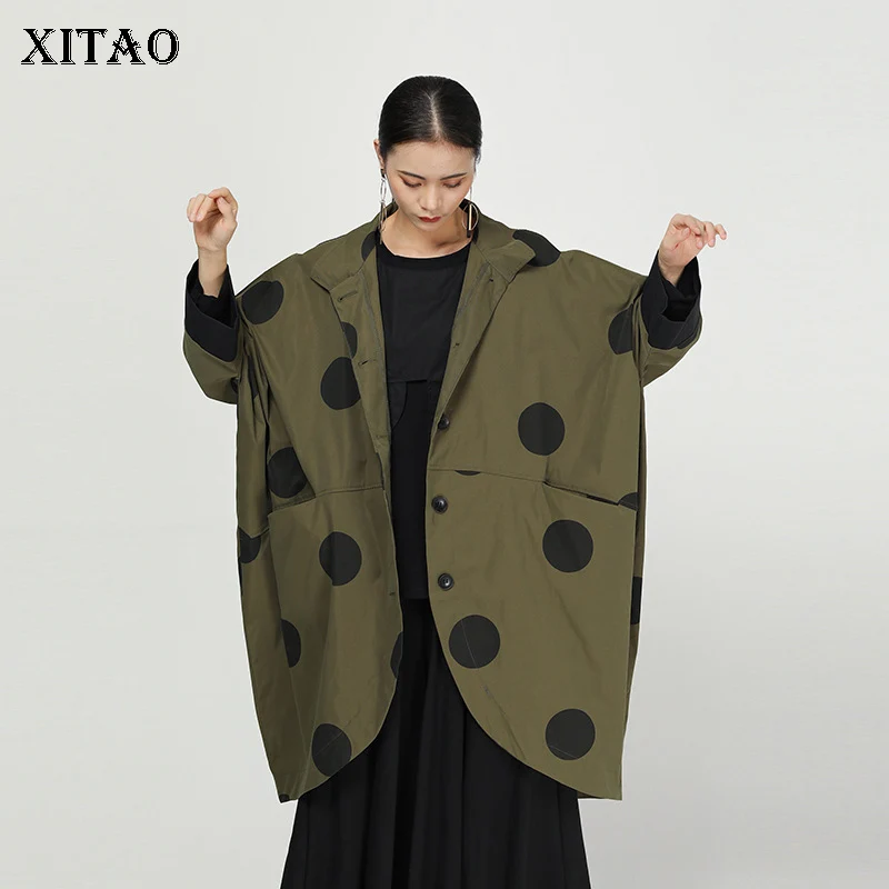 Винтажная объемная накидка XITAO необычная женская уличная одежда тренд на раннюю