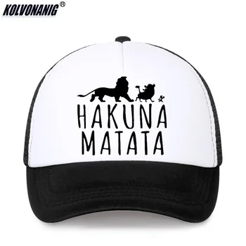 

2019 Summer Fashion New Hakuna Matata Letter Print Baseball Caps for Men Women Mesh Cap Hip Hop Outdoor Sunhat Trucker Cap