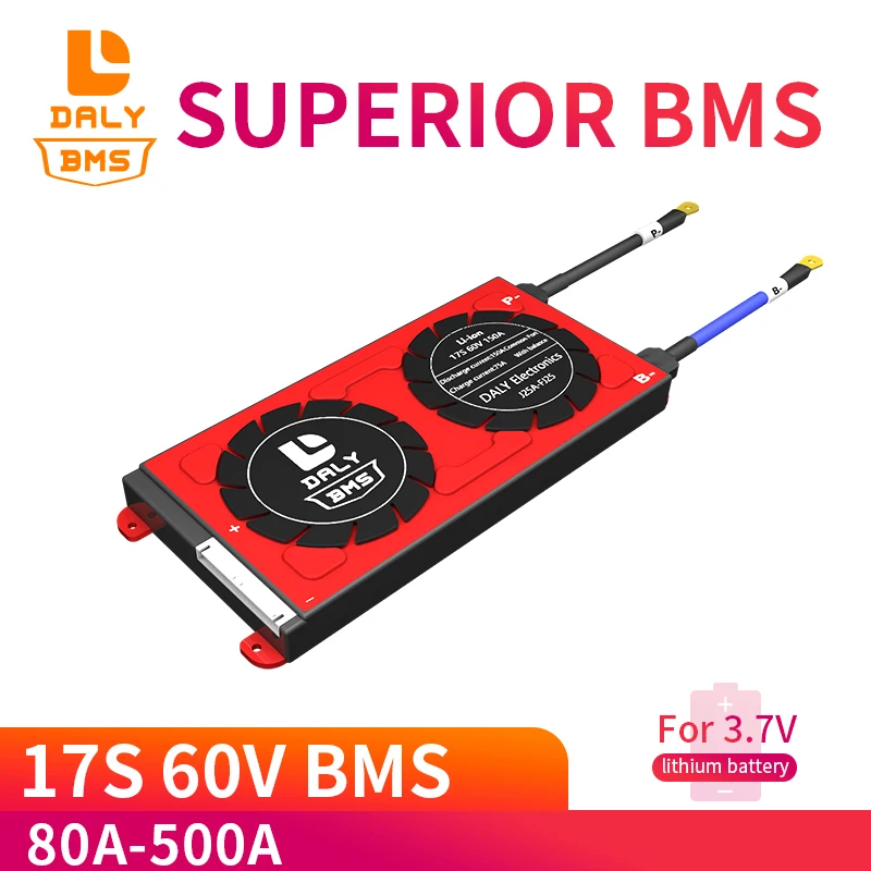 3 7 V 60V Li Ion NMC батарея BMS 17S 80A 100A 150A 500A PCM с балансом для электрического автомобиля