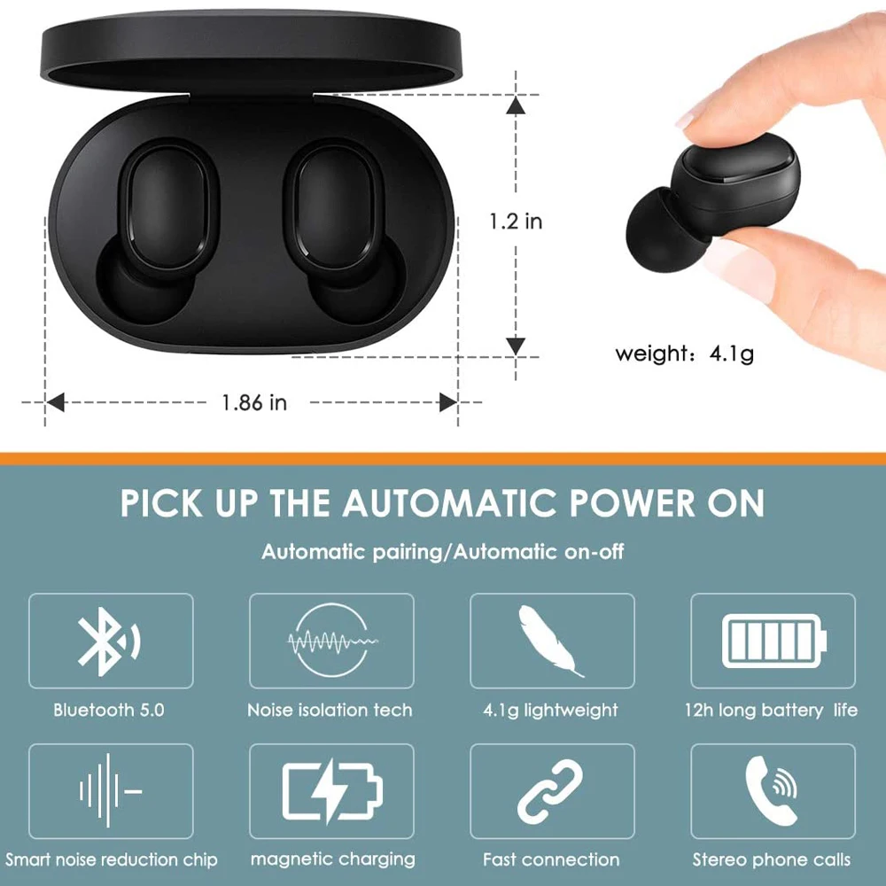Xiaomi Redmi Airdots 2 In Ear TWS Bluetooth 5.0 Earphone Bass Stereo Wireless Cancellation With Mic Handsfree Earbuds AI Control