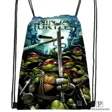 На заказ Teenage_Mutant_Ninja_Turtles походная сумка на шнурке милый рюкзак для детей(черная спинка) 31x40 см#2018611-1(2