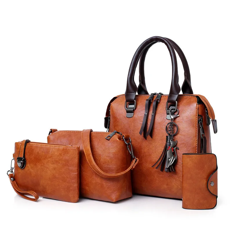 4 Psc/set Luxury Women's Handbags Large Capacity Women Bag Ladies Tote Fashion Shoulder Bags for Wallet Hand |