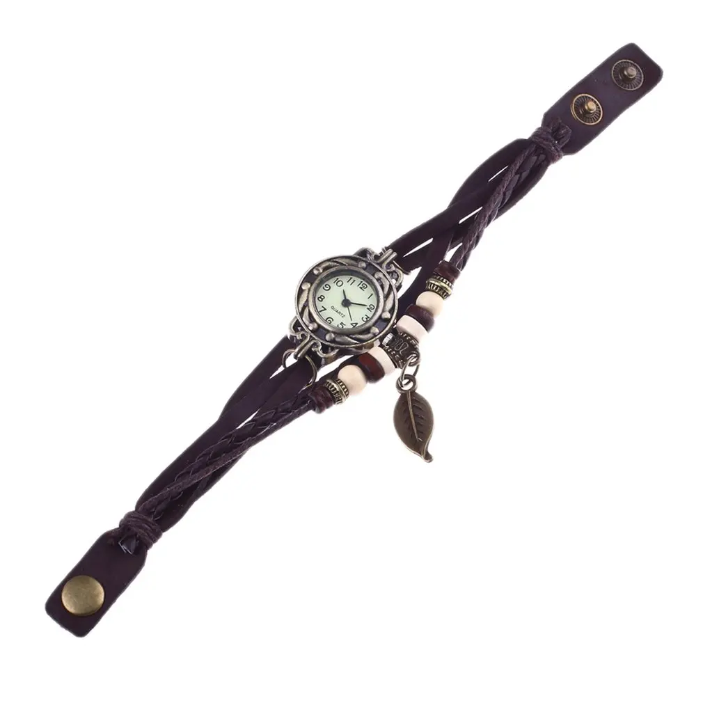 1 шт. часы браслет с листьями для девушек и женщин Relojes Mujer кварцевые наручные 2018