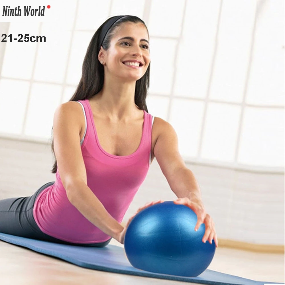 PVC Mini Fitness Ball 22/25CM Yoga Ball Wheat Tube Explosion-proof Scrub Ball Home Exercise Fitness Pilates Balance Ball