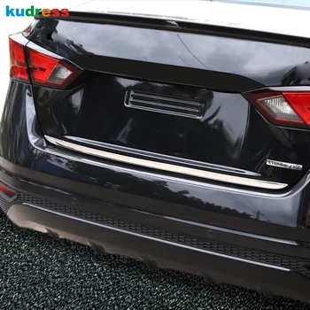 

For Nissan Altima 2019 2020 Stainless Steel Rear Trunk Lid Spoiler Cover Trim Tailgate Door Handle Boot Garnish Accessories