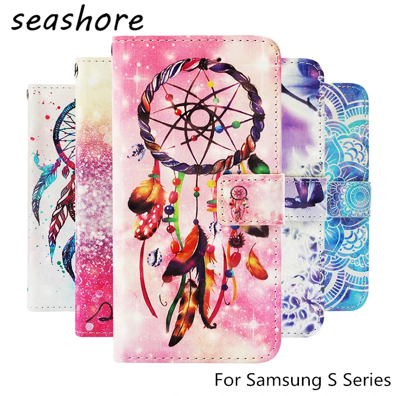 Flip case for Samsung Galaxy S10 S9 S8 Plus S10e Lite S7 S6 Edge S5 Note 8 9 cover J7 J5 J3 Pro A3 A5 2017 2016 | Мобильные телефоны