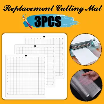 

6PCS Replacement Cutting Mat Transparent Adhesive Mat Pad with Measuring Grid 12 by 12-Inch for Silhouette Cameo Plotter Machine
