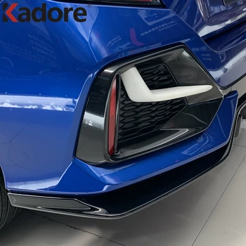 

For Honda Civic 2020 2021 Rear Reflector Fog Light Eyebrow Eyelid Cover Frame Trim Exterior Accessories Sticker