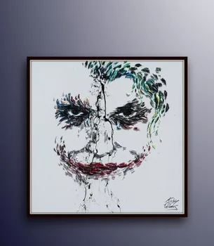 

Modern art hand painted special artworks joker painting on canvas wall art good for hone office decoration