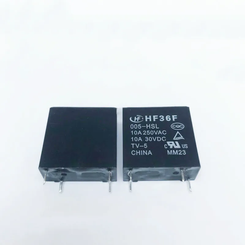 

10 шт./лот 100% новое реле Φ 5 в постоянного тока HF36F-005-HSL 12 В постоянного тока 24 В постоянного тока HF36F 005 HSL HF36F 012-HSL 4PIN