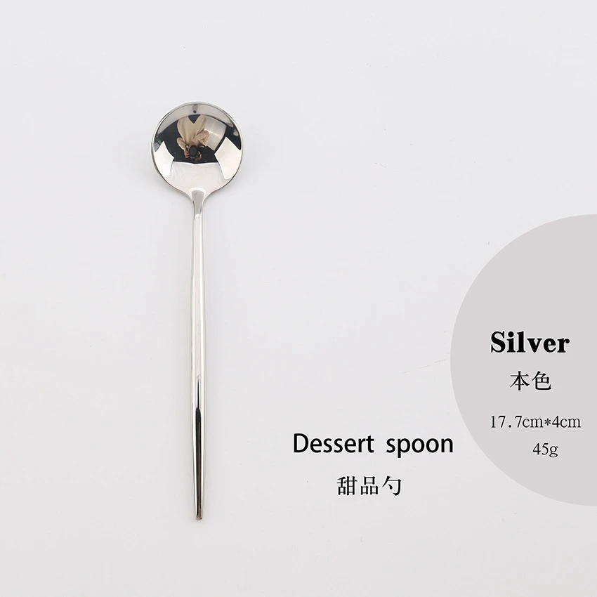 9 High Quality Gold Cutlery Set Stainless Steel Portable Dinnerware Set Mirror Polishing Food Steak Fork Spoon Knife Chopstick 1pc - Цвет: 9