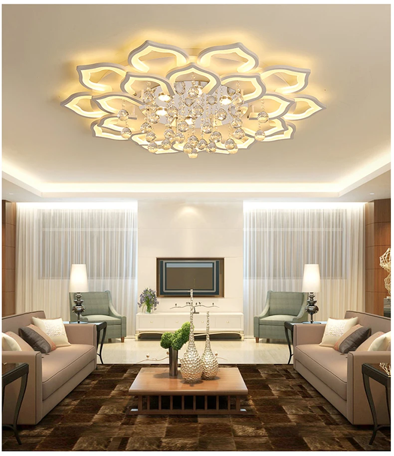 long chandelier Modern Crystal Chandelier Ceiling Chandeliers For Living Room Lamp Bedroom Kitchen Lustre Indoor Lighting LED Fixtures  Lights dining room chandeliers