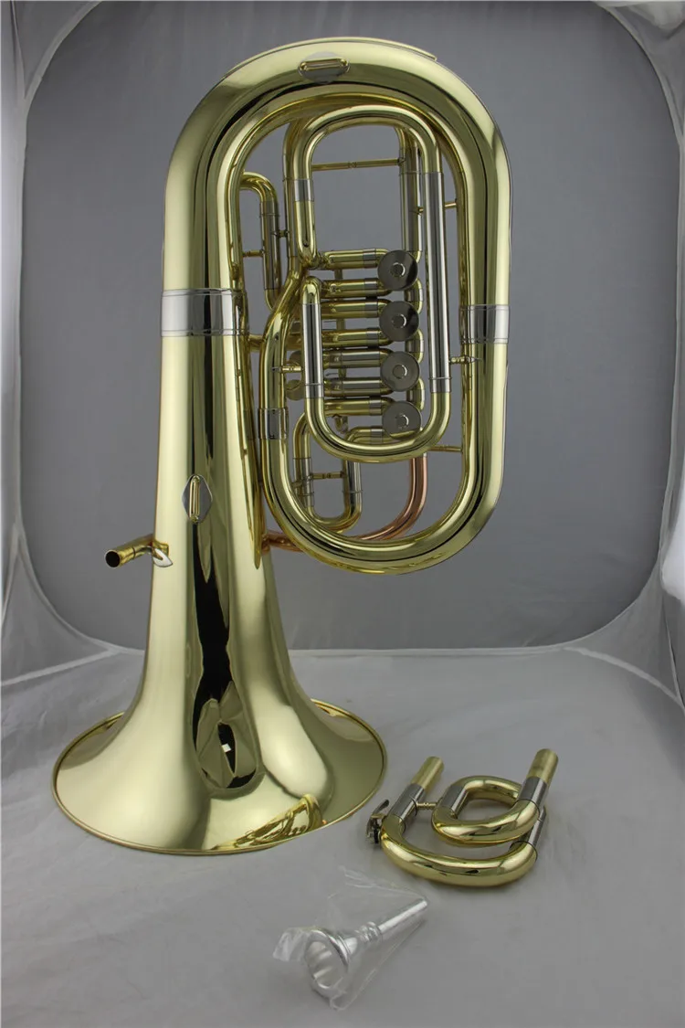 Description Picture 2 of itemGold Lacquer Rotary Euphonium ( 4 VALVE  Tone C/Bb)
