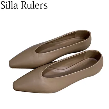 

Classica Spring comfortable Square Toe Loafers Shoes Woman Genuine Leather Shoes Flat heels shallow Shoes Zapatos De Mujer 2020