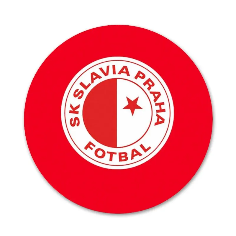 Logotipo da Equipe do clube de futebol fussball Slavia Praha pçs/lote 2  Buegelbild Aufnaeher Applique ferro no Remendo Bordado - AliExpress