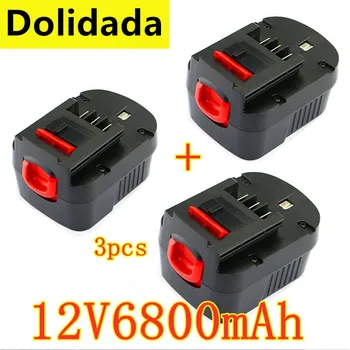 

12V 6800mah Black & Decker A12 a12ex fsb12 fs120b a1712 hp12k HP12 rechargeable battery pack replaced by Ni MH battery pa