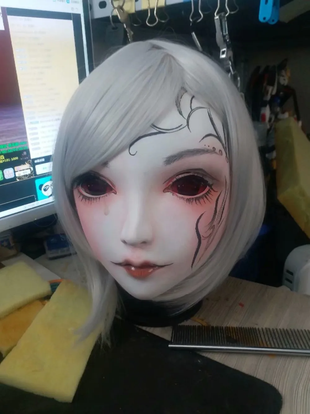 NEW-24) BJD Кигуруми для транссексуалов, Красота макияж Косплэй силиконовая маска Аниме Kigurumi маски резиновые секс куклы
