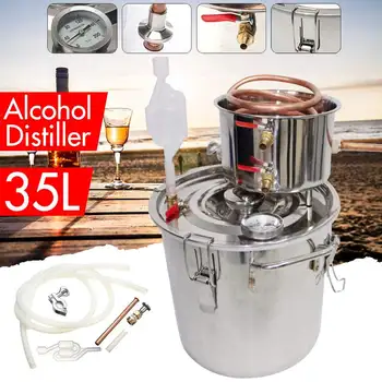 

10/12/20/35L Distiller Moonshine Alcohol Stainless Copper DIY Home Water Wine Essential Oil Brewing Kit