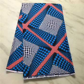 

2020 Latest african wax kente fabrics 6yards ankara african wax prints wholesale polyester ghana wax fabric for dress